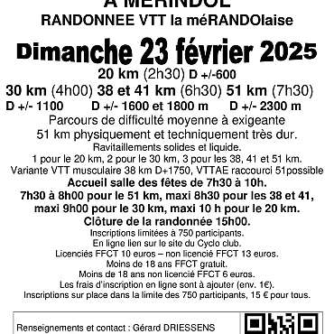 Randonnée VTT la Mérandolaise