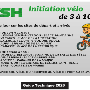 Initiation vélo pour enfants de 3 à 10 ans