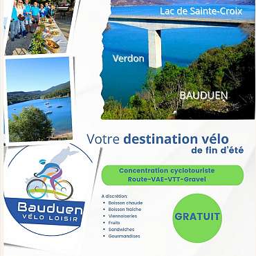 Concentration de fin d'été à vélo avec Bauduen Vélo Loisir