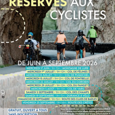 Cols et routes réservés aux cyclistes - Route des Crêtes