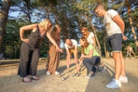 Partie de pétanque